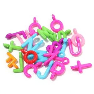 Beadtopia Acrylic Multicolor Letter Alphapets Bracelets Jewelery Making New